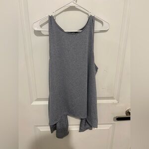 Yogalicious Gray Asymmetrical Sleeveless Tank Top
